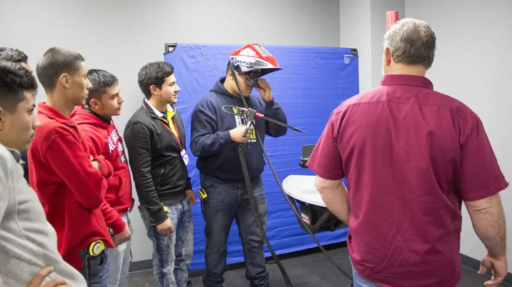 Leanring welding at Kilgore College